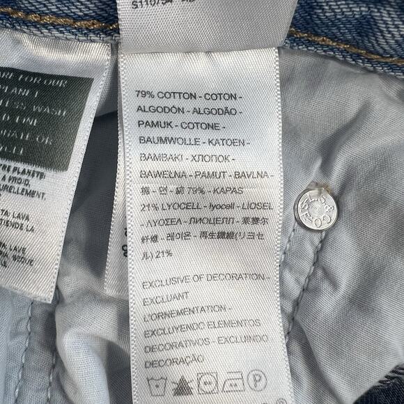 Levi's Sz 25 Premium Baggy Dad Jeans Slouchy Women’s Distressed Holes Grunge - Picture 9 of 16